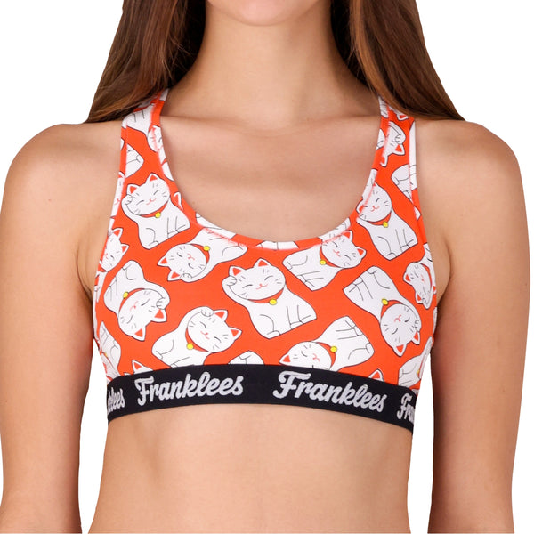 Racerback Bralette | Soft Cotton | Lucky Cat