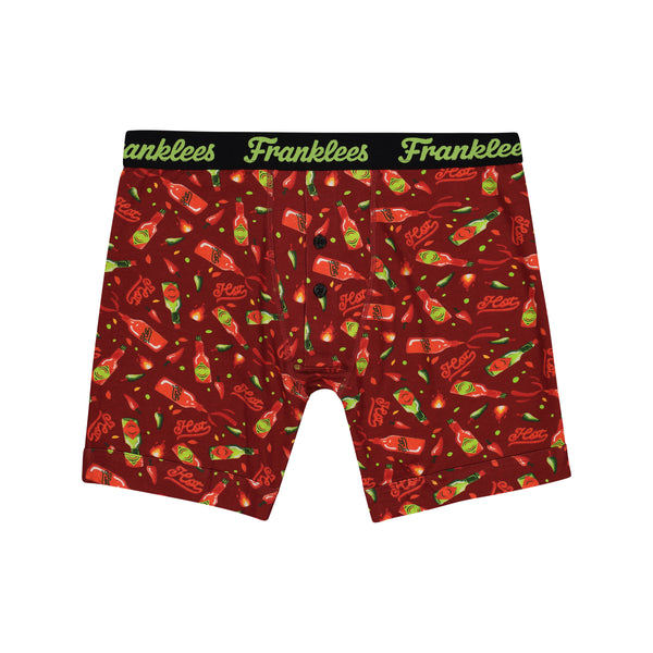 Button Fly Boxer Brief | Soft Cotton | Hot Sauce