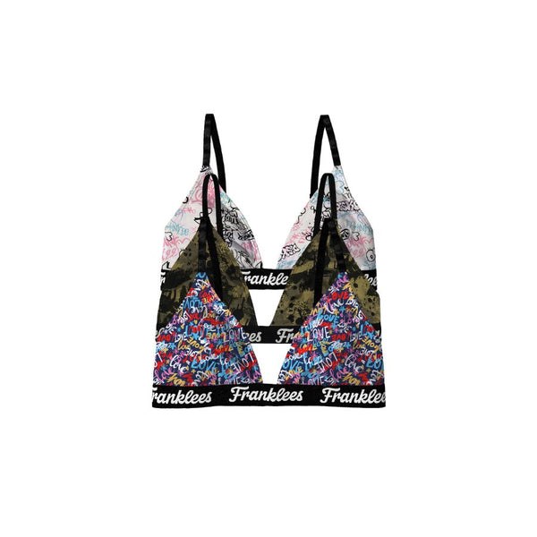 Triangle Bralette | Soft Cotton | 3 Pack | Urban Vibes