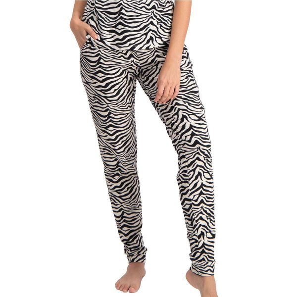 LONG SLEEP PANTS - ZEBRA